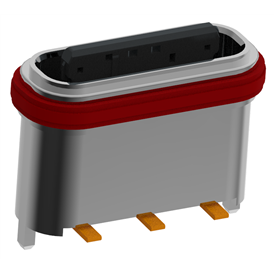 XB-TYP C 3P vertikale wasserdichte Basis L=7.15mm (mit Stahlblech) (U-förmige Zinklegierung Schale)